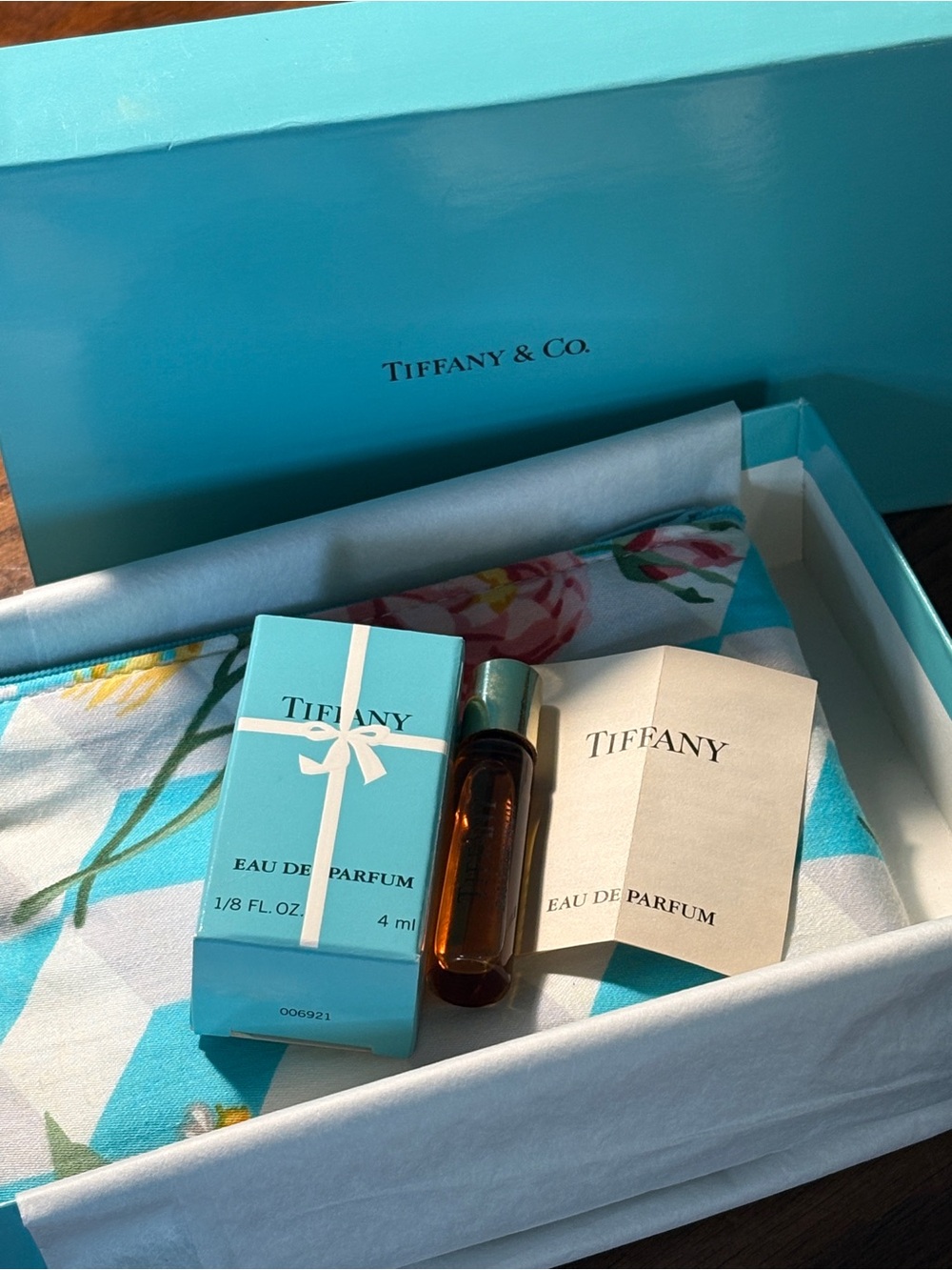Vintage Tiffany & Co. Signature Blue Box with Perfume Vial